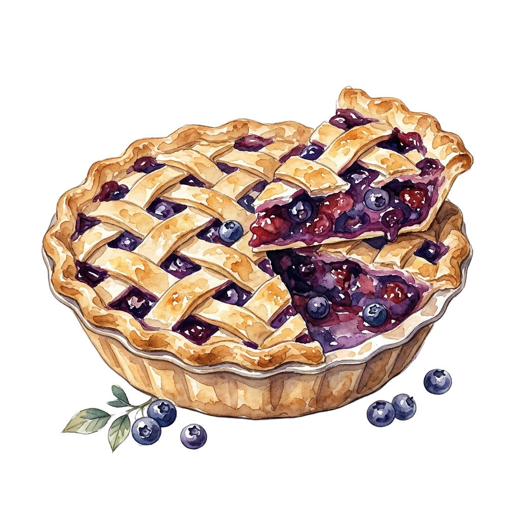 Homemade berry pie